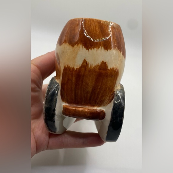 Occupied Japan Donkey with Barrel Indoor Planter, Mid Century Donkey Figurine - Picture 7 of 9